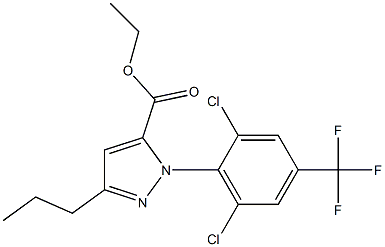 1-[2,6-DICHLORO-4-(TRIFLUOROMETHYL)PHENYL]-3-PROPYL-1H-PYRAZOLE-5-CARBOXYLICACIDETHYLESTER Struktur