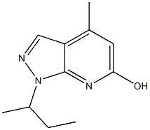 1-SEC-BUTYL-4-METHYL-1H-PYRAZOLO[3,4-B]PYRIDIN-6-OL,,结构式