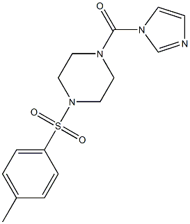 1-(1H-IMIDAZOL-1-YLCARBONYL)-4-[(4-METHYLPHENYL)SULFONYL]PIPERAZINE Struktur