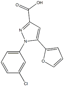1-(3-CHLOROPHENYL)-5-(2-FURYL)-1H-PYRAZOLE-3-CARBOXYLIC ACID