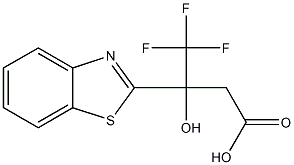 3-ヒドロキシ-3-(ベンゾチアゾール-2-イル)-4,4,4-トリフルオロブタン酸 化学構造式