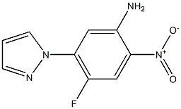 4-FLUORO-2-NITRO-5-(1H-PYRAZOL-1-YL)ANILINE 化学構造式