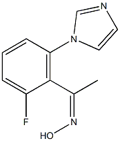 1-[2-FLUORO-6-(1H-IMIDAZOL-1-YL)PHENYL]ETHANONE OXIME 结构式