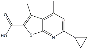 2-CYCLOPROPYL-4,5-DIMETHYLTHIENO[2,3-D]PYRIMIDINE-6-CARBOXYLIC ACID Structure