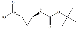 (1S,2S)-2-[(TERT-BUTOXYCARBONYL)AMINO]CYCLOPROPANECARBOXYLIC ACID Structure