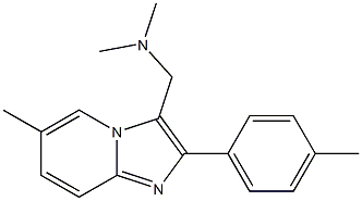 (6-METHYL-2-P-TOLYL-IMIDAZO[1,2-A]PYRIDIN-3-YLMETHYL)-DIMETHYL AMINE,,结构式