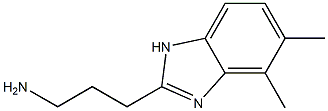 3-(4,5-DIMETHYL-1H-BENZIMIDAZOL-2-YL)PROPAN-1-AMINE,,结构式