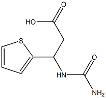 3-[(AMINOCARBONYL)AMINO]-3-THIEN-2-YLPROPANOIC ACID,,结构式