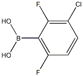 2,6-DIFLUORO-3-CHLOROPHENYLBORONIC ACID 结构式