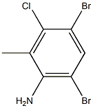4,6-DIBROMO-3-CHLORO-2-METHYLANILINE 97%,,结构式