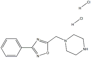 1-[(3-PHENYL-1,2,4-OXADIAZOL-5-YL)METHYL]PIPERAZINE DIHYDROCHLORIDE 化学構造式