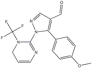 5-(4-METHOXYPHENYL)-1-[3-(TRIFLUOROMETHYL)PYRIMIDIN-2-YL]-4-FORMYLPYRAZOLE Struktur