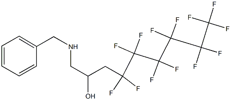 1-Benzylamino-4,4,5,5,6,6,7,7,8,8,9,9,9-tridecafluoro-nonan-2-ol 化学構造式