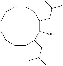 2,12-BIS(DIMETHYLAMINOMETHYL)CYCLODODECANOL Structure