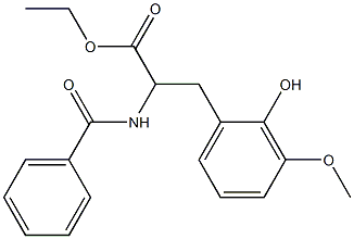 ETHYL 2-BENZAMIDO-3-(2-HYDROXY-3-METHOXYPHENYL)PROPANOATE Structure