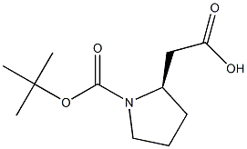 (R)-2-(1-BOC-2-PYRROLIDINYL) ACETIC ACID,,结构式