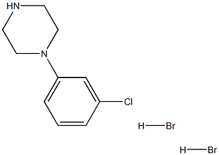 1-(3-Chlorophenyl)piperizine dihydrobromide 结构式