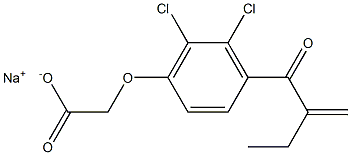 Ethacrynate Sodium,,结构式