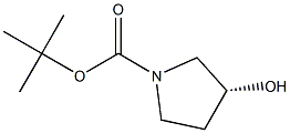 N-t-Butoxycarbonyl-(R)-3-pyrrolidinol,,结构式