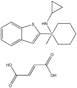 1-BENZO(B)THIEN-2-YL-N-CYCLOPROPYL METHYLCYCLOHEXANAMINE FUMARATE,,结构式