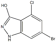 6-BROMO-4-CHLORO-3-HYDROXYINDAZOLE 化学構造式