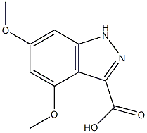 4,6-DIMETHOXYINDAZOLE-3-CARBOXYLIC ACID 化学構造式