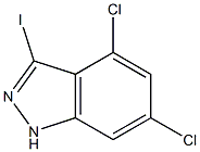 4,6-DICHLORO-3-IODOINDAZOLE 结构式