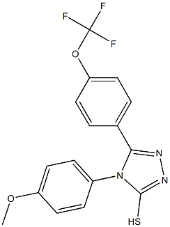 4-(4-METHOXYPHENYL)-5-(4-(TRIFLUOROMETHOXY)PHENYL)-1,2,4-TRIAZOLE-3-THIOL 结构式