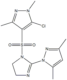 5-chloro-4-{[2-(3,5-dimethyl-1H-pyrazol-1-yl)-4,5-dihydro-1H-imidazol-1-yl]sulfonyl}-1,3-dimethyl-1H-pyrazole Structure