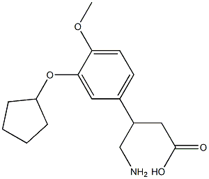 4-Amino-3-[3-(Cyclopentyloxy)-4-Methoxyphenyl]Butanoic Acid 结构式