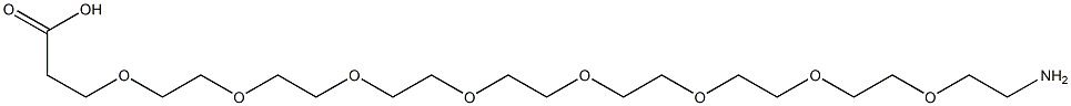 1-Amino-3,6,9,12,15,18,21,24-octaoxaheptacosan-27-oic acid 结构式