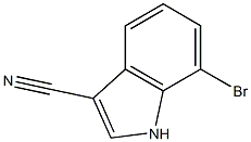 7-BROMOINDOLE-3- CARBONITRILE,,结构式