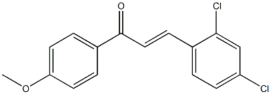 (E)-3-(2,4-dichlorophenyl)-1-(4-methoxyphenyl)prop-2-en-1-one 结构式