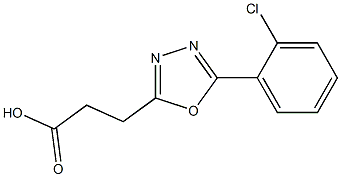 3-(5-(2-chlorophenyl)-1,3,4-oxadiazol-2-yl)propanoic acid 结构式