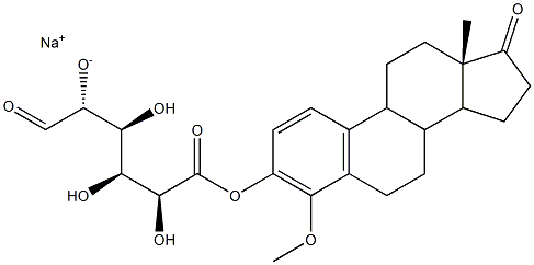 4-Methoxyestrone-3-O-glucuronic acid sodium salt 化学構造式