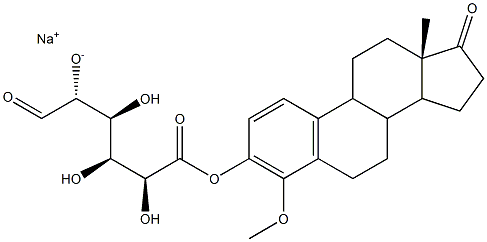 4-Methoxyestrone-3-O-glucuronic acid sodium salt,,结构式