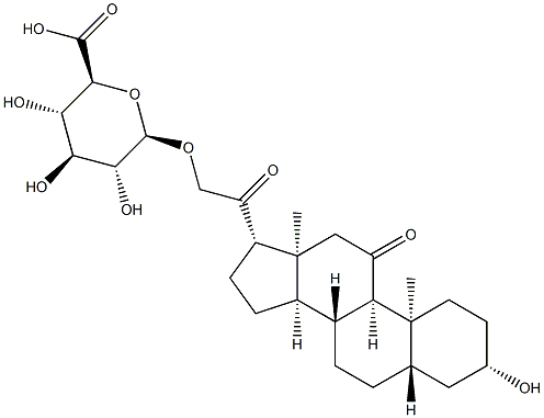 5b-Pregnan-3a,21-diol-11,20-dione-21-O-b-glucosiduronate Structure
