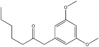 1-(3,5-Dimethoxyphenyl) heptanone,,结构式