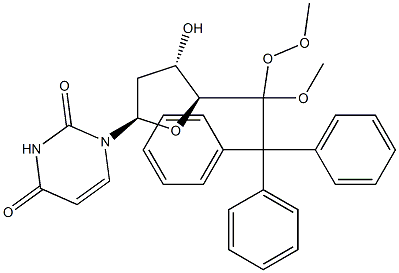 5'-O-Dimethoxyrityl-2'-deoxyuridine Struktur