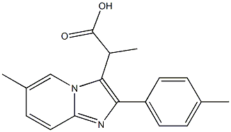 METHYL-[6-METHYL-2-(4-METHYL-PHENYL)-IMIDAZO-[1,2-A]PYRIDINE-3-YL]-ACETATE 化学構造式