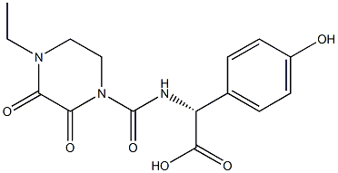 R-(-)-A-[[(4-ETHYL-2,3-DIOXO-1-PIPERAZINYL)CARBONYL]AMINO]-4-HYDROXY BENZENEACETIC ACID Struktur