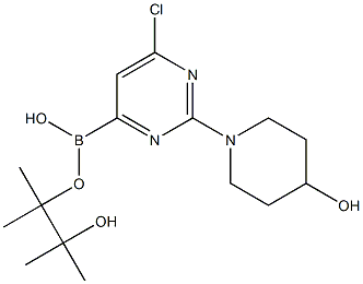 2-(4-HYDROXYPIPERIDIN-1-YL)-6-CHLOROPYRIMIDINE-4-BORONIC ACID PINACOL ESTER,,结构式
