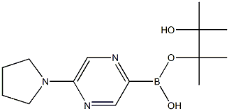 5-(PYRROLIDIN-1-YL)PYRAZINE-2-BORONIC ACID PINACOL ESTER Structure