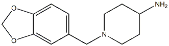 1-(1,3-BENZODIOXOL-5-YLMETHYL)PIPERIDIN-4-AMINE 结构式