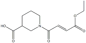 1-(3-ETHOXYCARBONYL-ACRYLOYL)-PIPERIDINE-3-CARBOXYLIC ACID Struktur