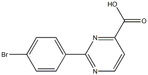 2-(4-BROMOPHENYL)PYRIMIDINE-4-CARBOXYLIC ACID 结构式