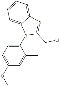 2-(CHLOROMETHYL)-1-(4-METHOXY-2-METHYLPHENYL)-1H-BENZIMIDAZOLE,,结构式
