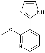 3-(1H-IMIDAZOL-2-YL)-2-METHOXYPYRIDINE 化学構造式