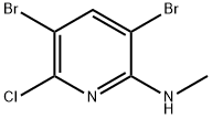3,5-DIBROMO-6-CHLORO-N-METHYLPYRIDIN-2-AMINE,1378878-25-1,结构式