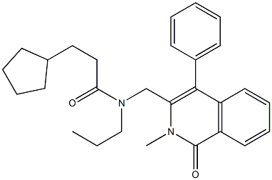 3-CYCLOPENTYL-N-[(2-METHYL-1-OXO-4-PHENYL-1,2-DIHYDROISOQUINOLIN-3-YL)METHYL]-N-PROPYLPROPANAMIDE Struktur